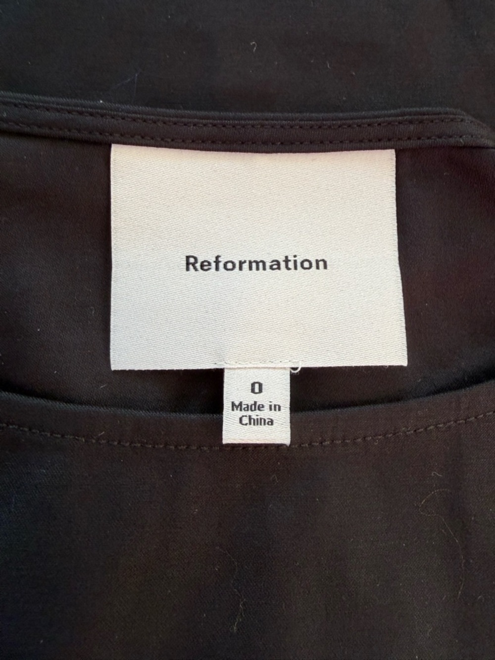 NEW Reformation Jordan Two Piece Short Sleeve Skirt Set Cotton Black | US 0 UK 4 - Picture 12 of 14